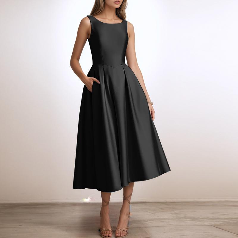 ZANZEA Women Casual Round Neck Summer Sleeveless A-Line Dress