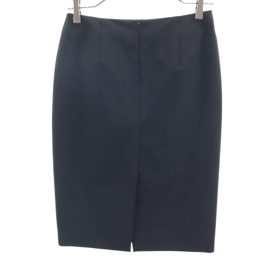 Prada Made In Italy Midi Length Tight Skirt 38 Black Women Used