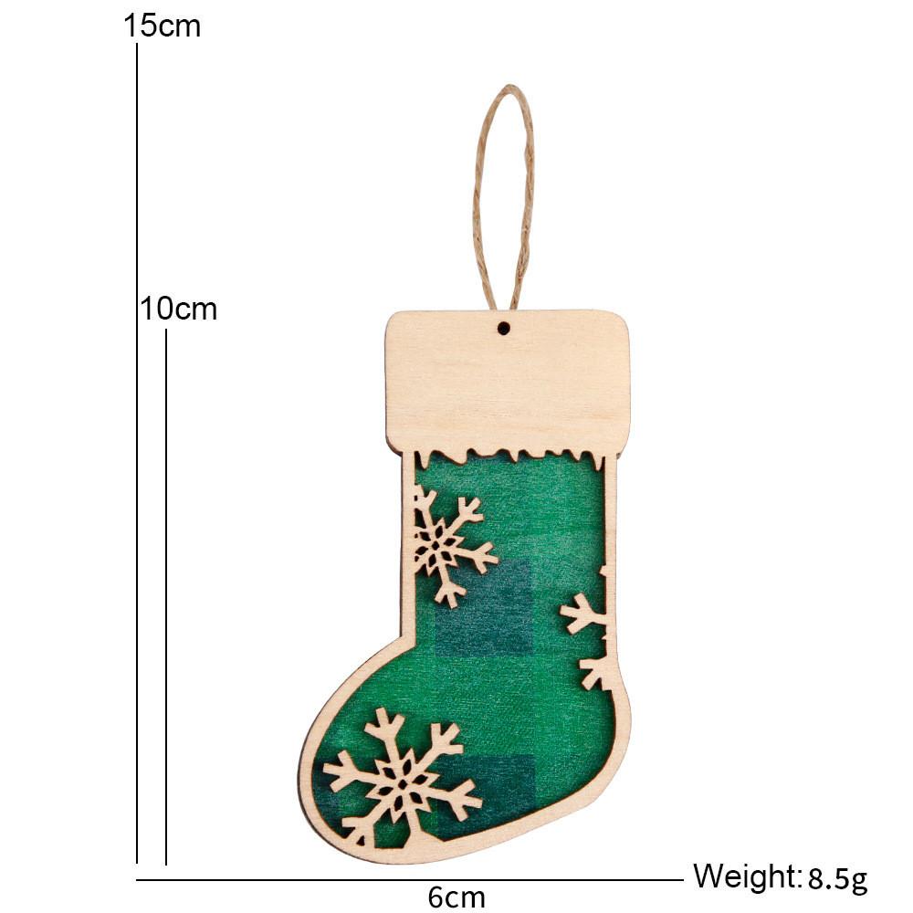 Vintage-style Wooden Christmas Stocking Decoration Ideal For Cozy Festive Settings