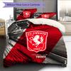 FC Twente Pattern Bedding Quilt Set  Home Decoration  Gift (1 * Duvet Cover + 2 * Pillowcase  Without Core).xwn
