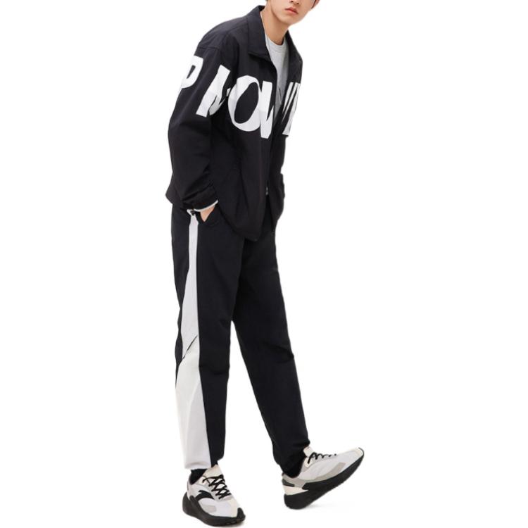 Anta Elastic Waist Joggers With Side Stripe Men Bottoms Black 152238503-4