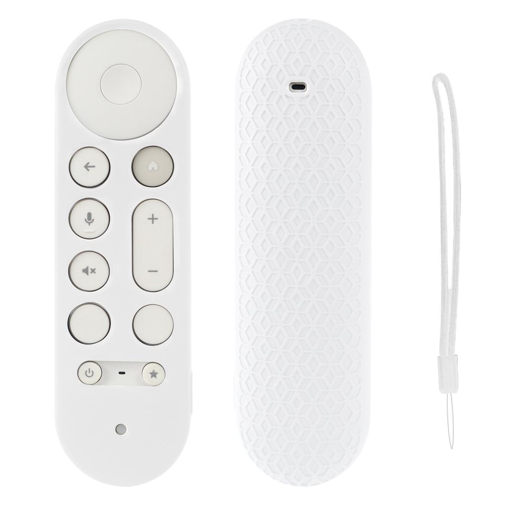 For Google TV Streamer Voice Remote Silicone Case TV Accessories Remote Control Protective Cover with Strap