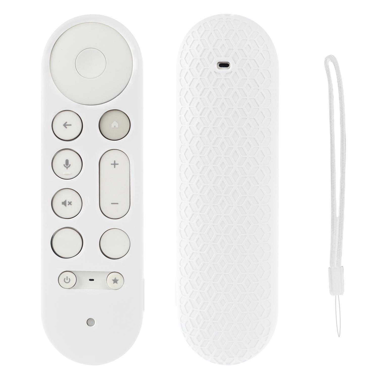 For Google TV Streamer Voice Remote Silicone Case TV Accessories Remote Control Protective Cover with Strap B