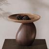 Irregular Shape Solid Wooden Tray, Desktop Decoration Tray for Jewelry Supplies,Entryway Storage Organizer,Walnut Fruit Tray
