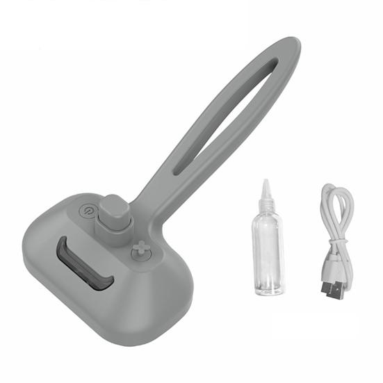 

Паровая щетка для питомцев 3-в-1, самоочищающаяся расческа для груминга кошек с распылителем, перезаряжаемый инструмент для линьки собак с длинной и короткой шерстью серый