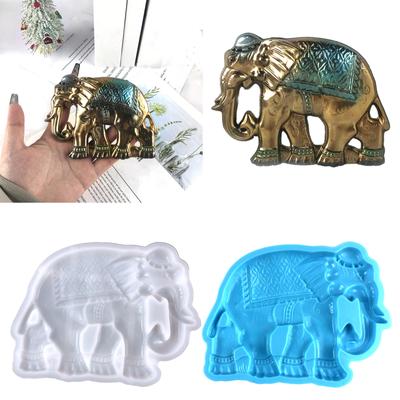 Ornamenti da parete semi-stereoscopici a forma di elefante, stampo per colla fai da te, ciondolo da parete, decorazione da tavolo, stampo in silicone epossidico
