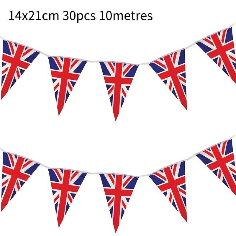 Jubilee Platinum Queens Union Jack Flags National Day Celebration Home Decor