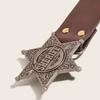 Wide Side Star PU Leather Belt Rivet Trouser Decoration Elegant Y2k Style Waist Belt  Party