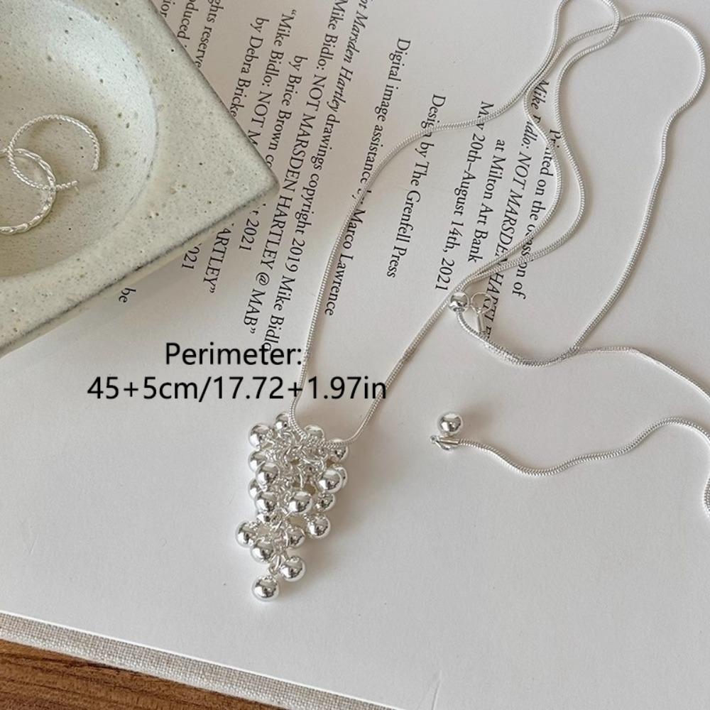 Vintage Grapes Pendant Necklace Jewelry Pearl Grape Sweater Chain Grape Cluster Necklace  Gift