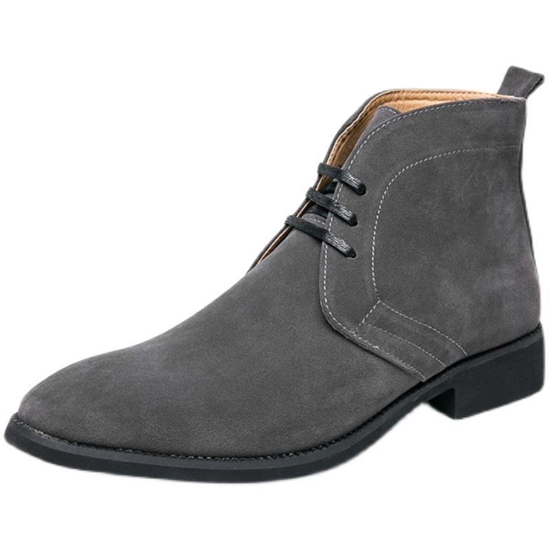 Herren Wildleder Chelsea Boots im koreanischen Stil - Herbst/Winter Spitzschuhe High-Top Schuhe