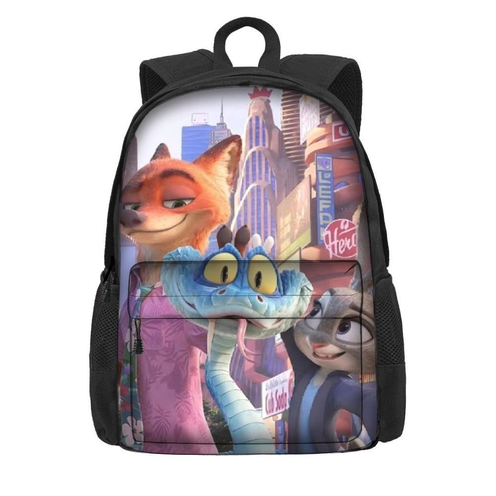Kreslený batoh s motivem Zootopie 2 pro žáky základní školy, velká kapacita, lehký dvouramenný batoh