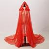 Stage Costume Shiny Hot Stamped Sequins Hooded Cape Halloween Cape Trailing Cosplay Costume Shawl *