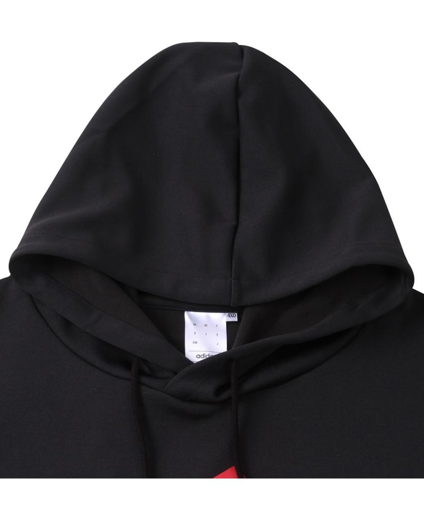 Adidas Men's Black Hooded Pullover Sweatshirt