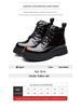 2025 Winter Men's High Top Martin Boots, Plus Velvet, Thick Sole, Retro Leather, Warm and Shiny Workwear Shoes