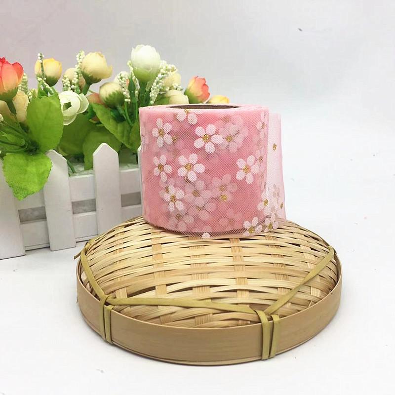Rainbow Love Heart Tulle Ribbon for Crafts Gift Diy Package Wrap Decorative Ribbons Love Stars Lace Christmas Decor