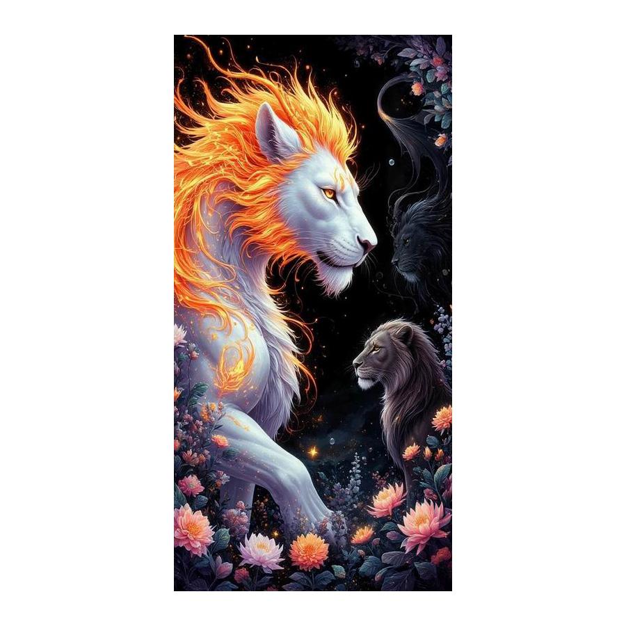 

Leopard Lion Dragon Large Size Diamond Painting New Collection Wild Animals Diy Full Square Round Drill Rhinestone Embroidery Mosaic Cross Stitch Kits Square drill 30x60cm
