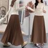 Long Skirt for Pleated Flared Maxi Midi Elastic for Everyday Spring [OGCPWYQZ] Women, Skirt, Skirt, A-line, Length, Length, Waist, Lined, Elegant,