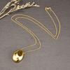 L248 Factory water drop geometric ins style individual minimalist light luxury sweater chain necklace available for co