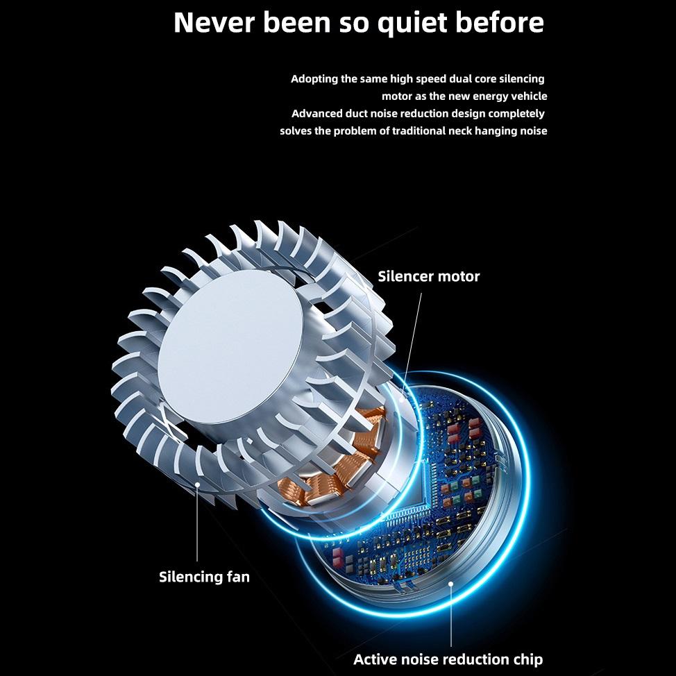 New Hanging Neck Fan USB Charging Portable Small Fan Student Office Sports Digital Display Hanging Neck Fan Portable Summer cool