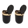 2Pcs Car Ashtray with LED Blue Light Portable Removable Car Smokeless Ashtray with Lid for Vehicle