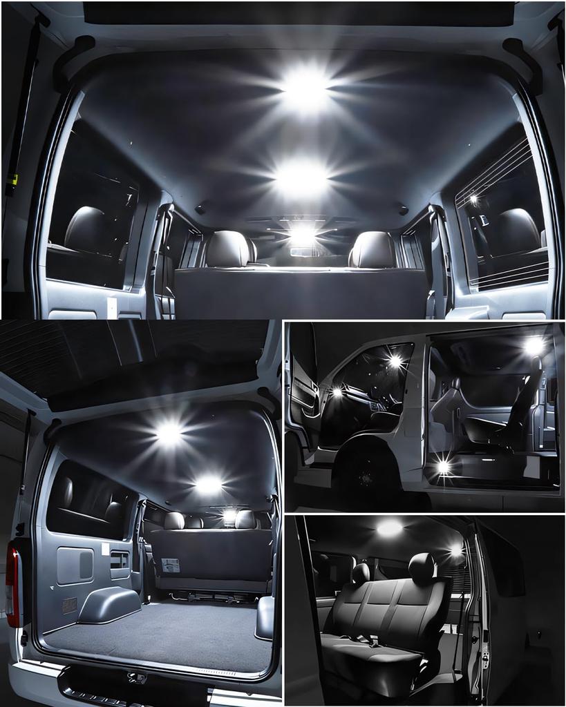Mixsuper Hiace 200 Series LED Room Lamp Super GL and 8th Generation Regius Ace 200 Series LED Interior HIACE Custom 6500K High 3030SMD Pure White