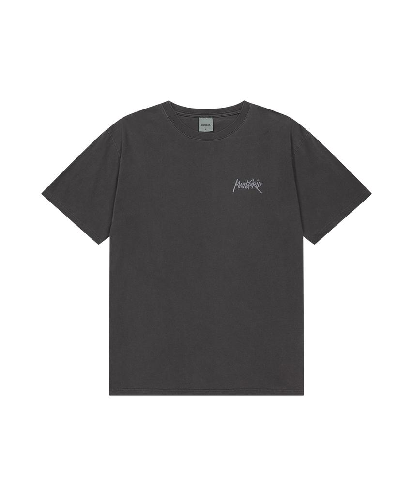 MAHAGRID Pigment Rat Graffiti Logo Tee Charcoal(Mg2Gmmt510A)