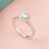 New 925 Sterling Silver Ring Simulation Diamond CZ Ring, Suitable For Female Charm Jewelry Engagement Gifts