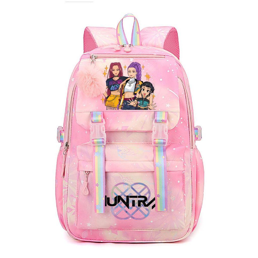 Kids Girls Kpop Rumi Mira Zoey Super Star Singers Printed Backpack Student School Bag