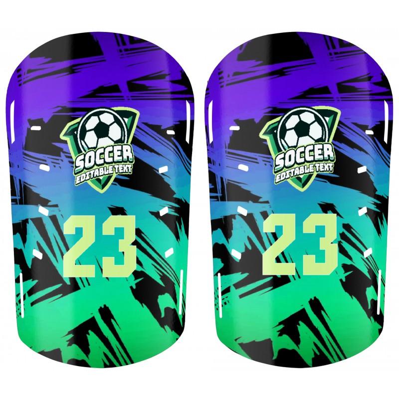 Professional Soccer Shin Guards With Sublimation Print Training Match Use