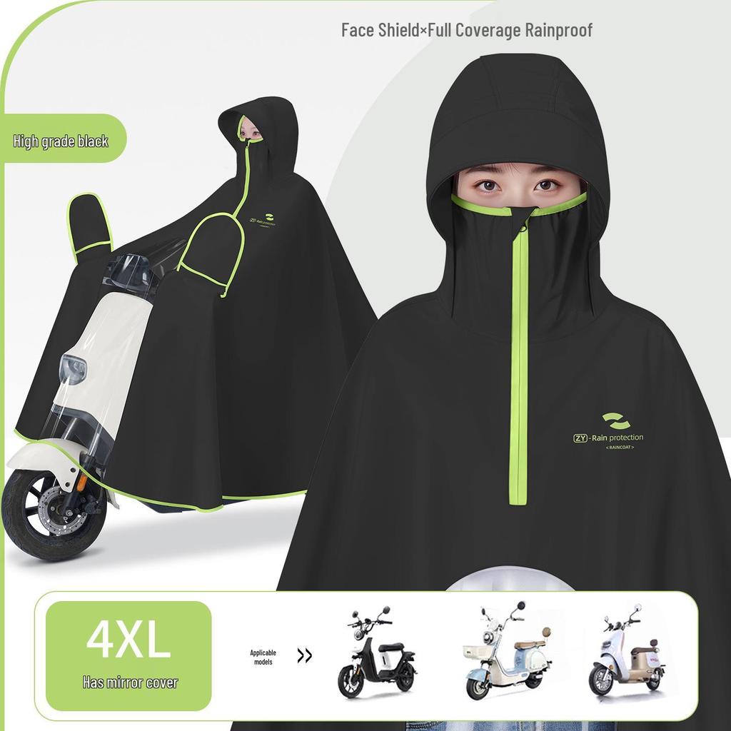 Universal Electric Vehicle Raincoat: Riot-Proof, Oxford Cloth, Unisex Poncho, Plus Size, Long Style Motorcycle Cover