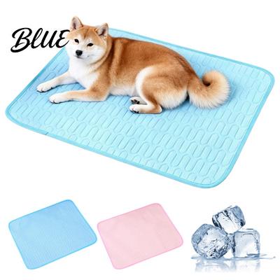 Ice Silk Pet Pad Cooling Mat Dog Pad Breathable Washable for Relief Summer Bed Dogs And Cats Floor Sofa Crate Heat Dissipation Mat Indoor Use
