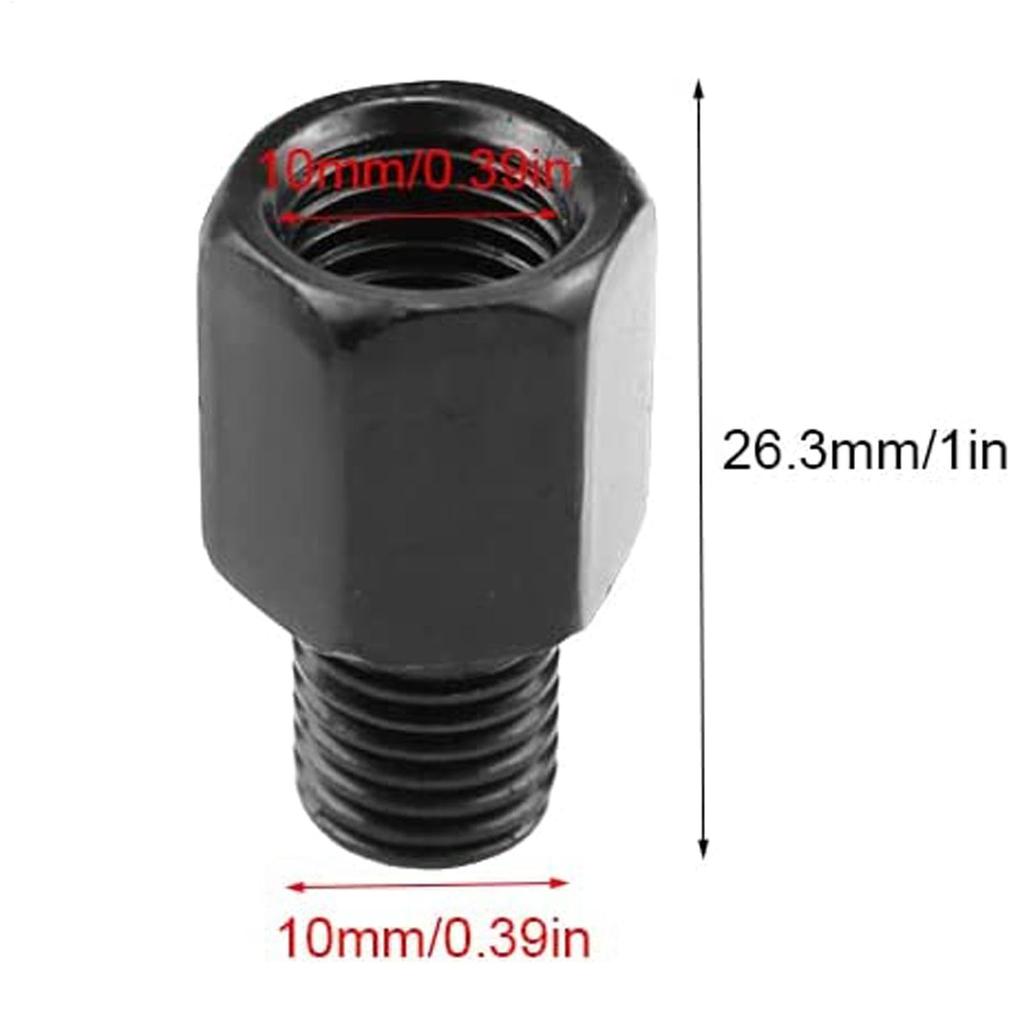 Motorcycle Mirror Conversion Adapter 4pcs Bike Mirror Adapter Screw Conversion Adapter M8/M10 Height Adjustment
