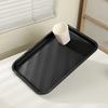 Heavy-Duty Non-Slip Serving Tray | Black Rectangular Tableware for Chinese Food, Dessert & Tea | Commercial Kitchen & Hotel Use