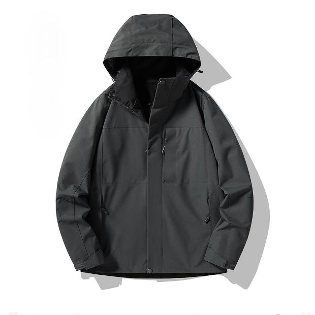 Spring and Autumn Outdoor Men's and Women's Windproof and Waterproof Mountaineering Detachable Stormtrooper Hooded Couple Jacket