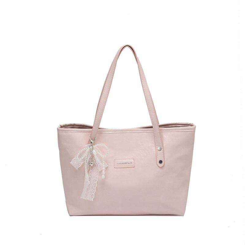

New bags of the season Korean niche high value large capacity shoulder bag fashion underarm bag leisure commuter tote розовый