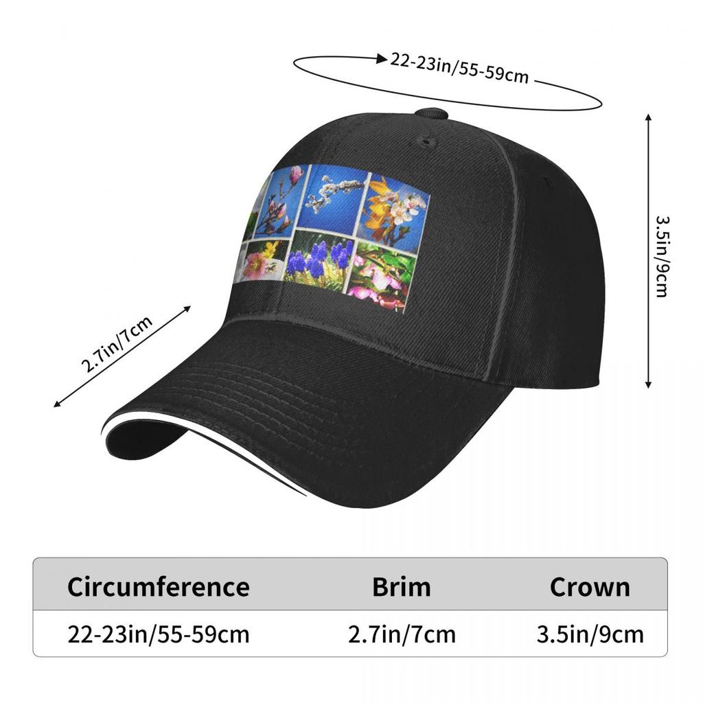 4 Jahreszeiten an einem Tag Baseball Cap Big Size Hut Bommelmütze Boy Cap Damen