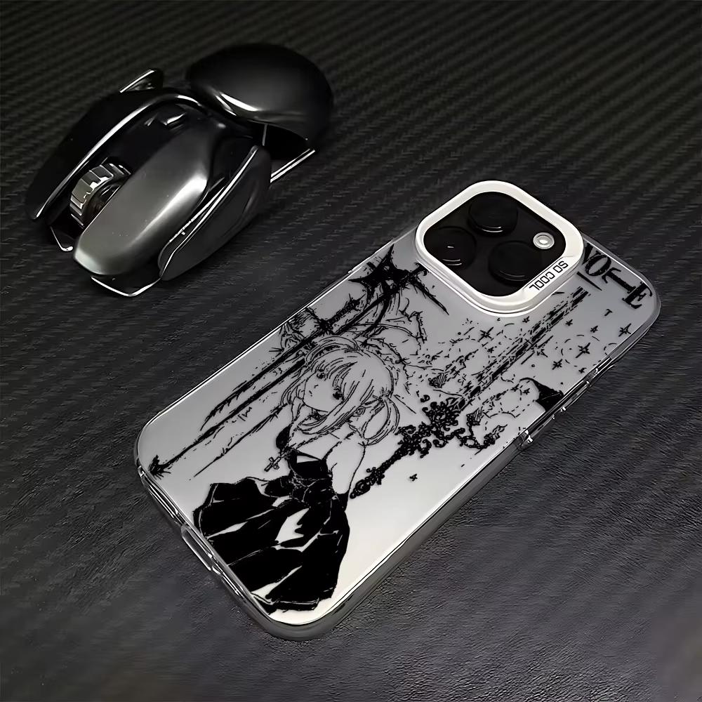 Luxury Clmj Death Note Misa Phone Case For iPhone 17 Air 16e 15 14 13 12 11 Pro Max Plus Mini SE Anti Fall Matte Back Cover