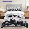 Bts Globale Musik-Sensation Dreiteiliges Set (1 Bettbezug + 2 Kissenbezüge, ohne Füllung) 2D flaches Weihnachts-Geburtstagsgeschenk Bettbezug und Kissenbezug