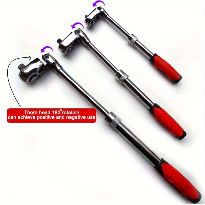 Telescopic Shaking Head Quick Ratchet Wrench 1/4 3/8 1/2 Quick Release Movable Head Chromium Molybdenum Steel Multifunctional Professional Repair