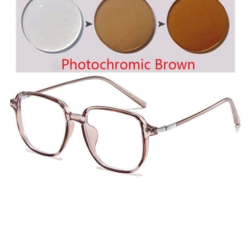 Big Frame Square Shortsighted Prescription Glasses Women Men Anti Blue Rays Student Myopic Spectacle Diopter -0.5 -0.75 To -6.0