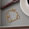 Design minimalist 18K gold, basic chain OT buckle bracelet jewelry