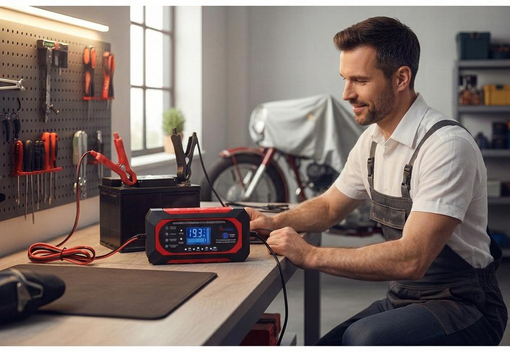 Automatic Intelligent Battery Charger, & 24V, LCD Display