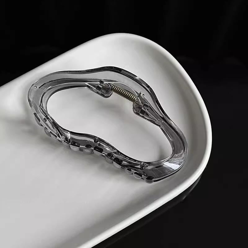 High-End Transparente Haarklammer mit Haifischzahn für dickes Haar - Großes Damenaccessoire