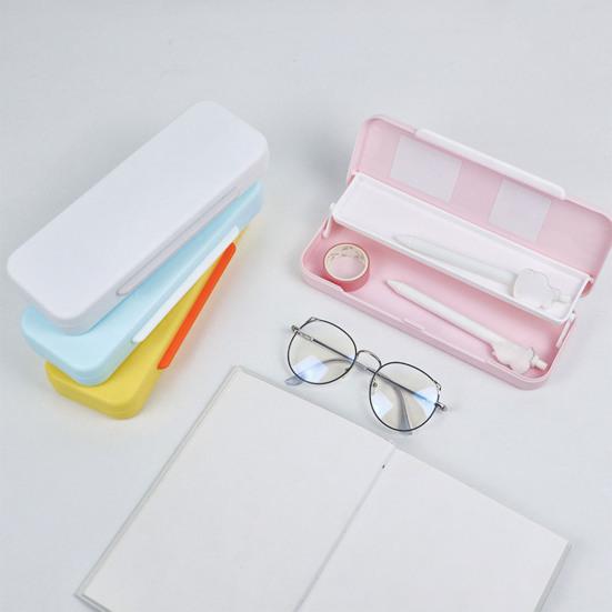 Wear-resistant Pencil Case Smooth Edge PP Large Capacity Portable Pen Box for School