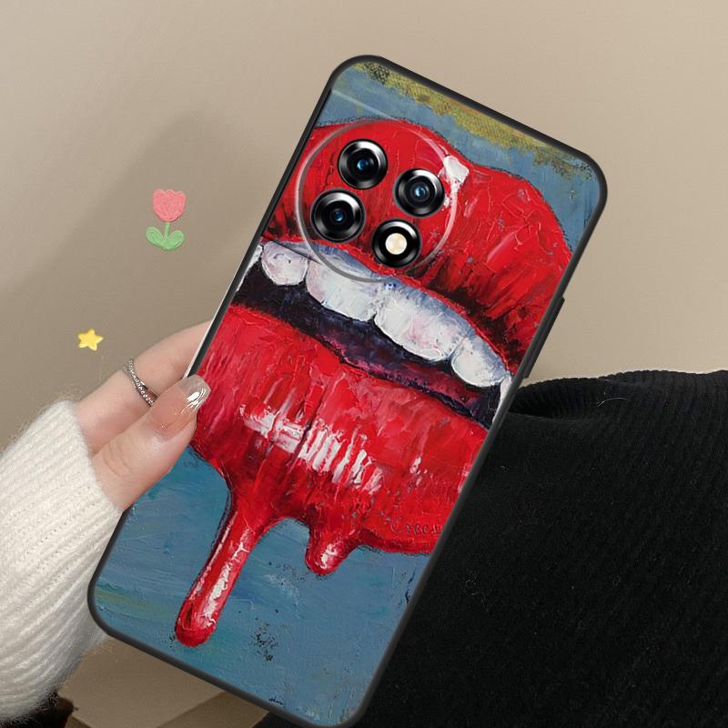 Sexy Red Lips Case For OnePlus 10 Pro 8T 10T 15 13 12 11 13T 13R 12R Nord CE 5 2 3 4 Lite N20 N30 Cover