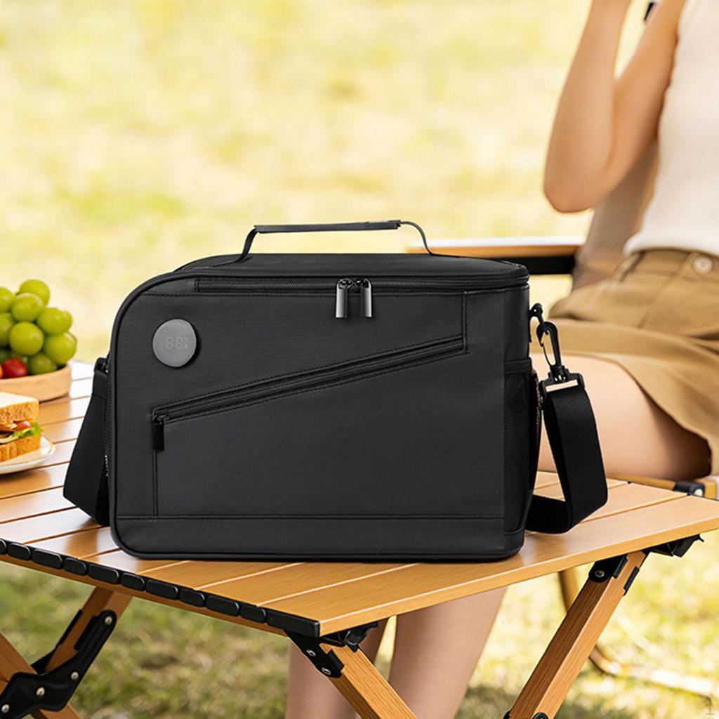 Insulated Bag with Zipper, Smart Temperature Display, Thermal Preservation for
