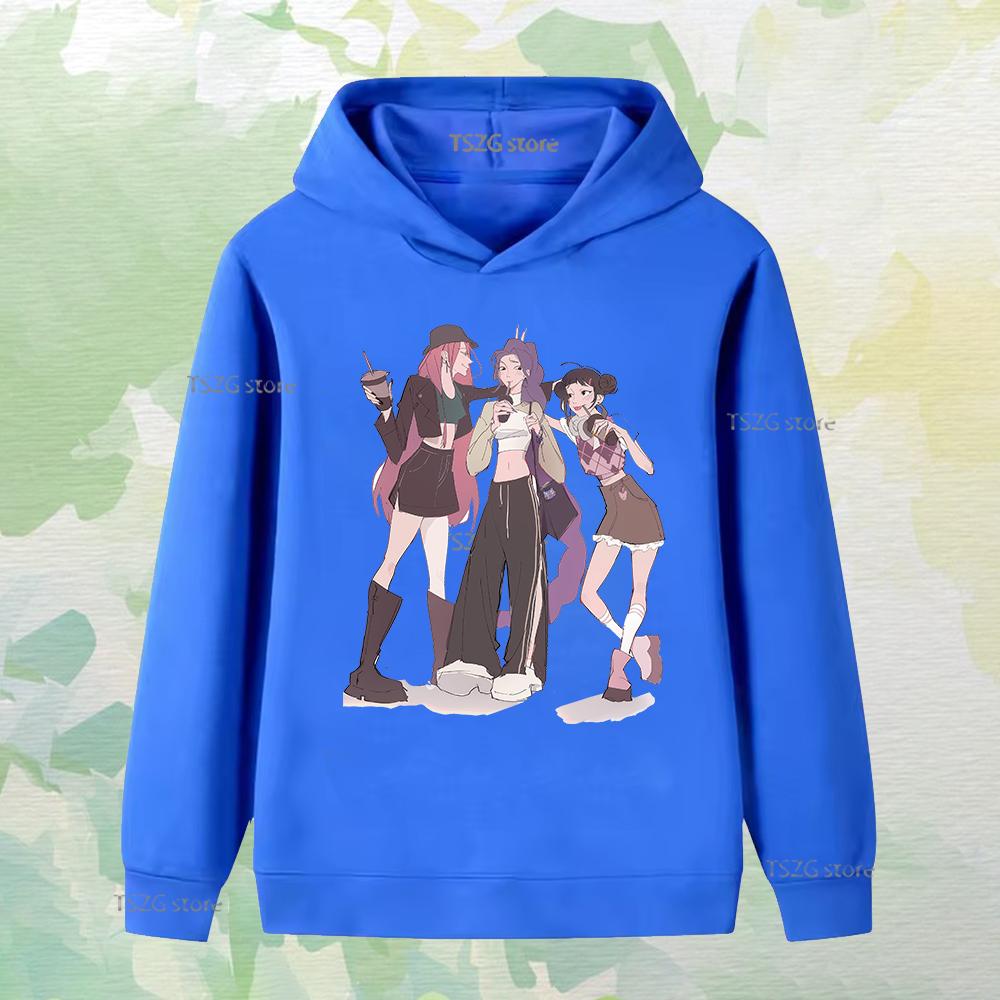 Kinder Langarmkleidung Gewalt Aufgedruckt Mädchengruppenmode Junge Mädchen Herbst Lässig Bequem Fleece Kapuzensweatshirt