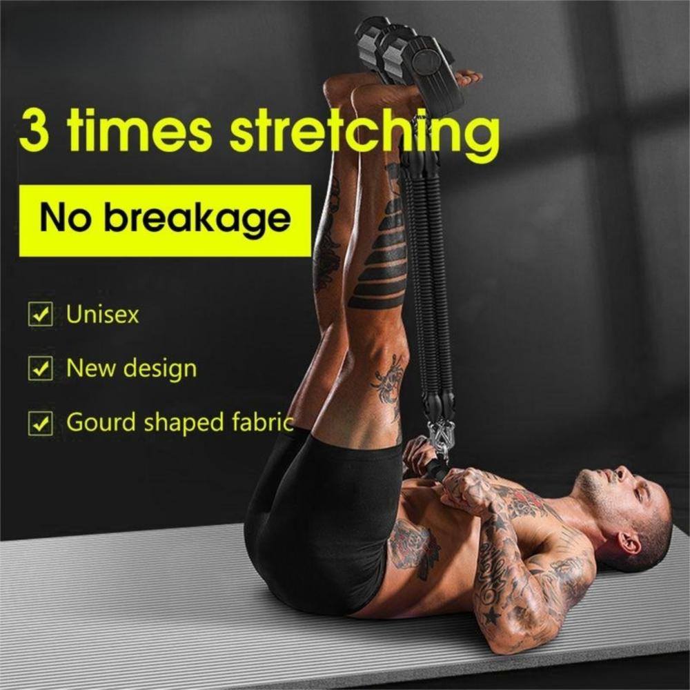 Non-Slip Tension Pedal Ankle Puller with Handles Yoga Sit-Up Leg Stretch Rope Home Gym Workouts