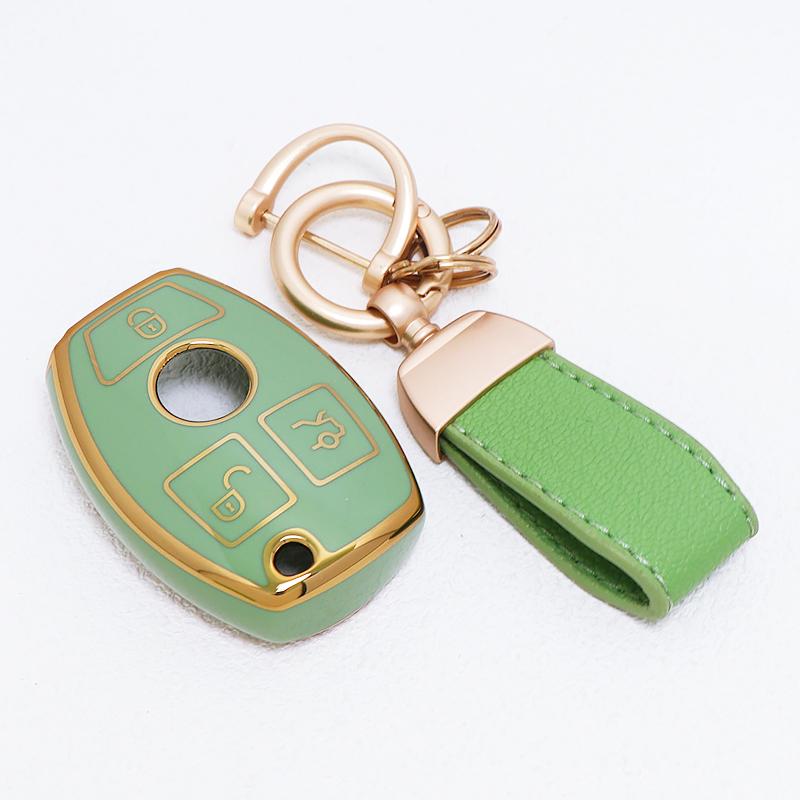 TPU Shell Car Key Case Cover For Mercedes Benz W210 W211 W242 W212 W246 W203 W204 W205 AMG A B C E S CLS CLK CLA SLK GLC GLA GLK
