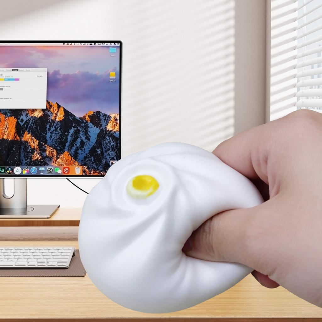 6 Cm Mini Steamed Bun Toy Soft Milk Yellow Bun Stress Toy Cute Shaped Toy For Kids & Adults Prospector